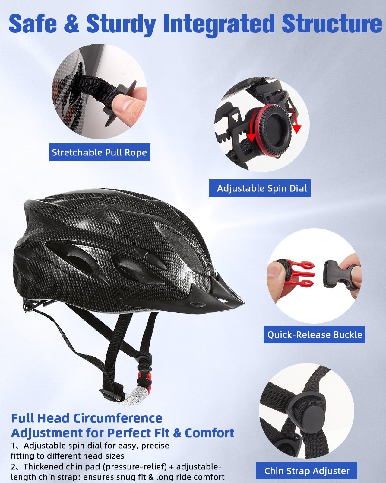 Zacro helmet top vents close-up highlighting breathability advantage