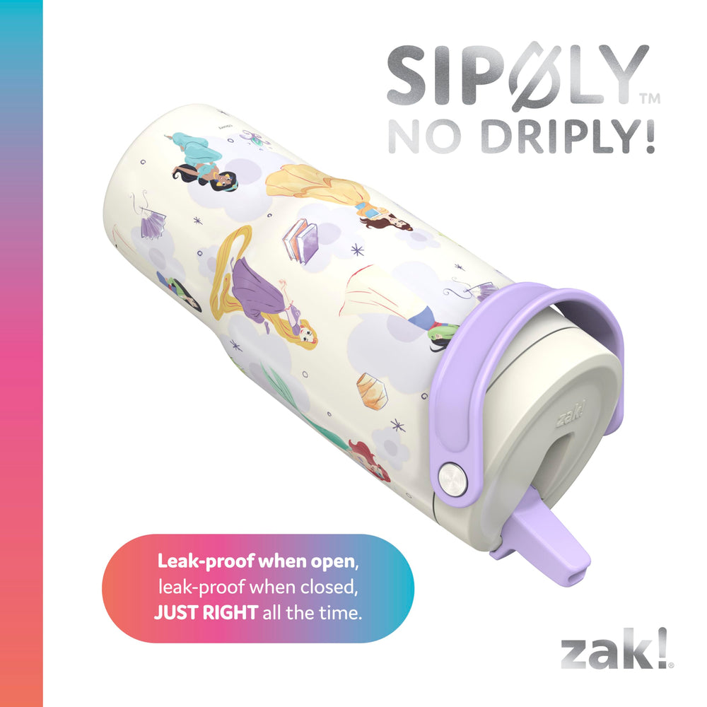 Zak Designs Disney Princess handle and side profile for comfortable carrying