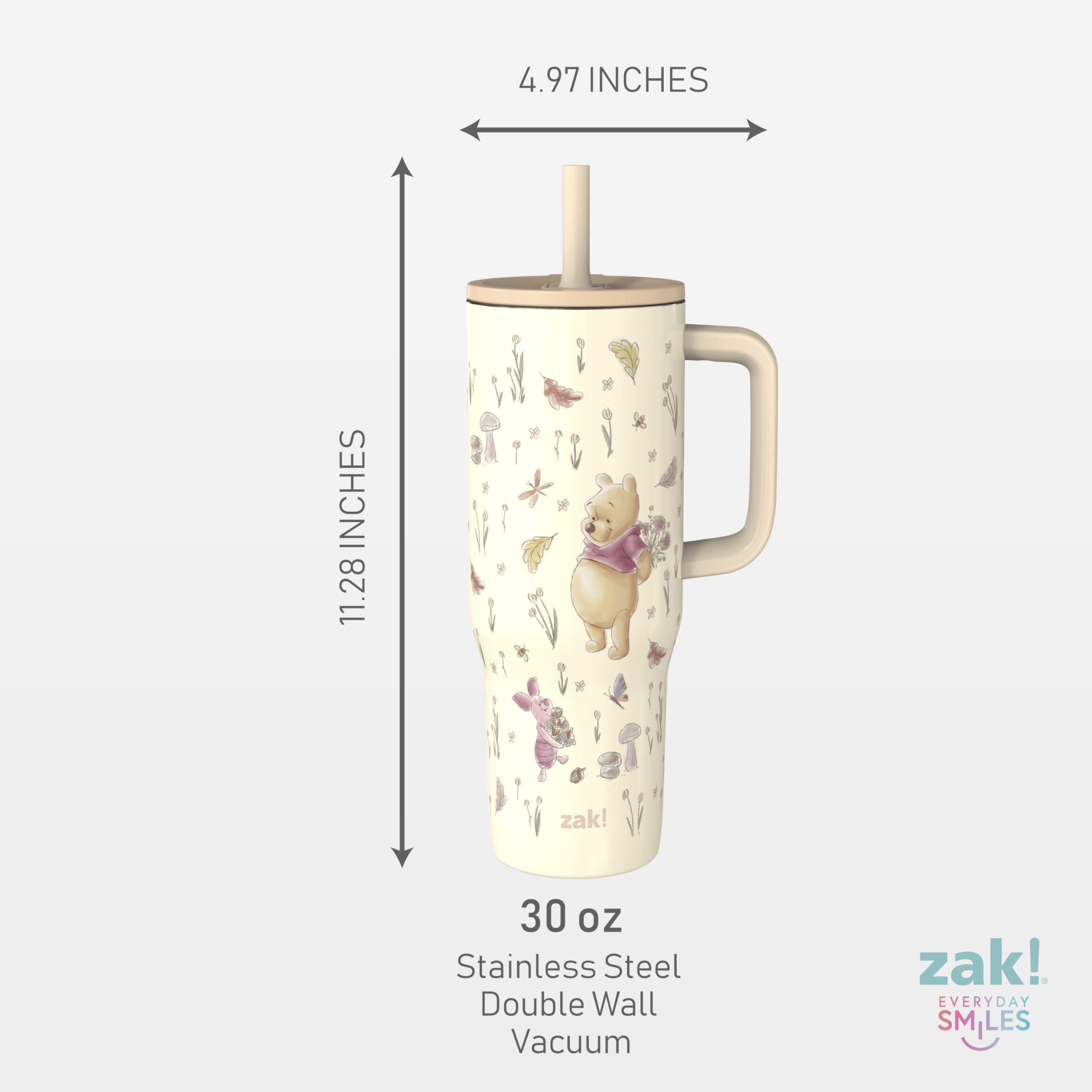 Zak Designs lid and cup positioned on dishwasher rack for easy cleaning