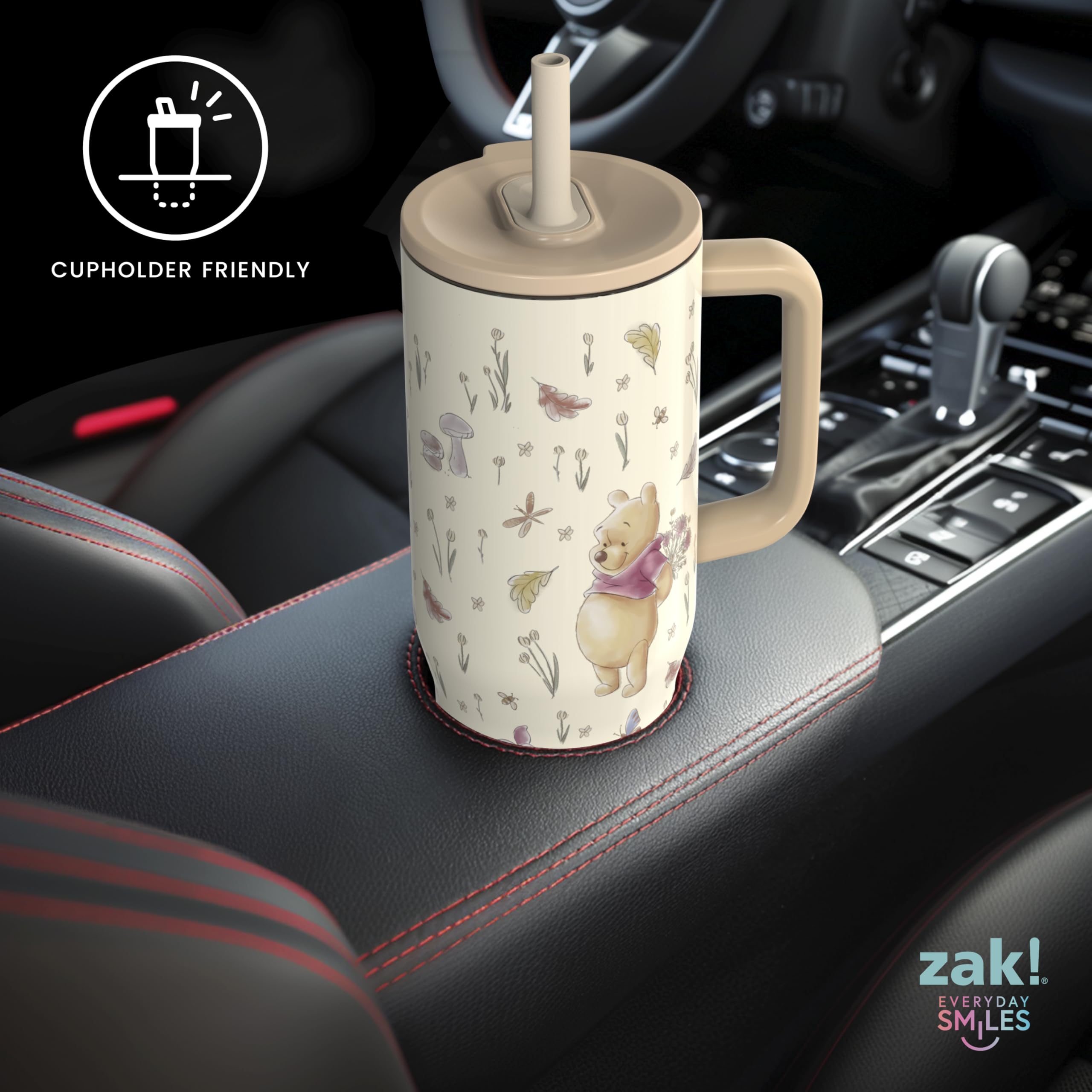 Zak Designs tumbler filled with ice and water keeping drink cold