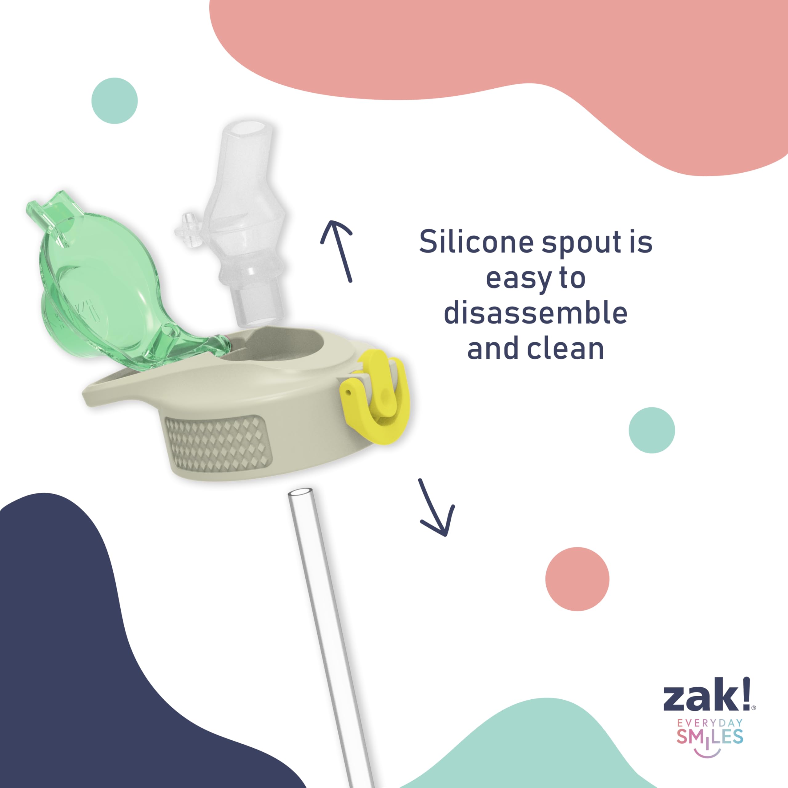 zak designs held in child's hand to show 14oz scale and portability benefit