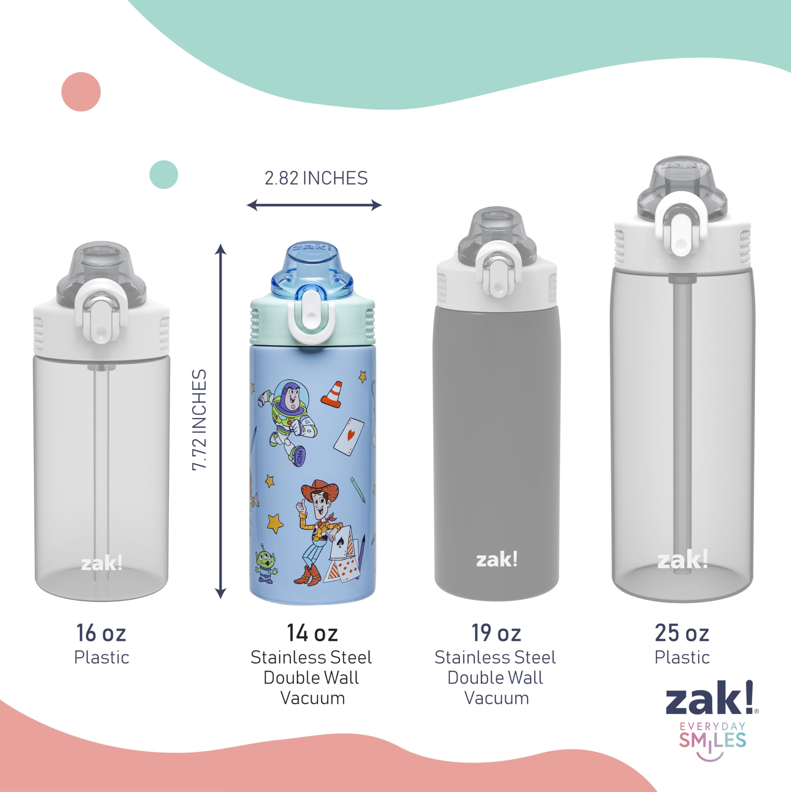 zak designs bottle on top rack dishwasher showing easy cleaning advantage