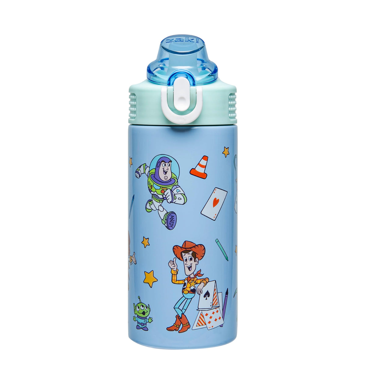 zak designs Woody front packaging shows bottle and branding, appeals to kids