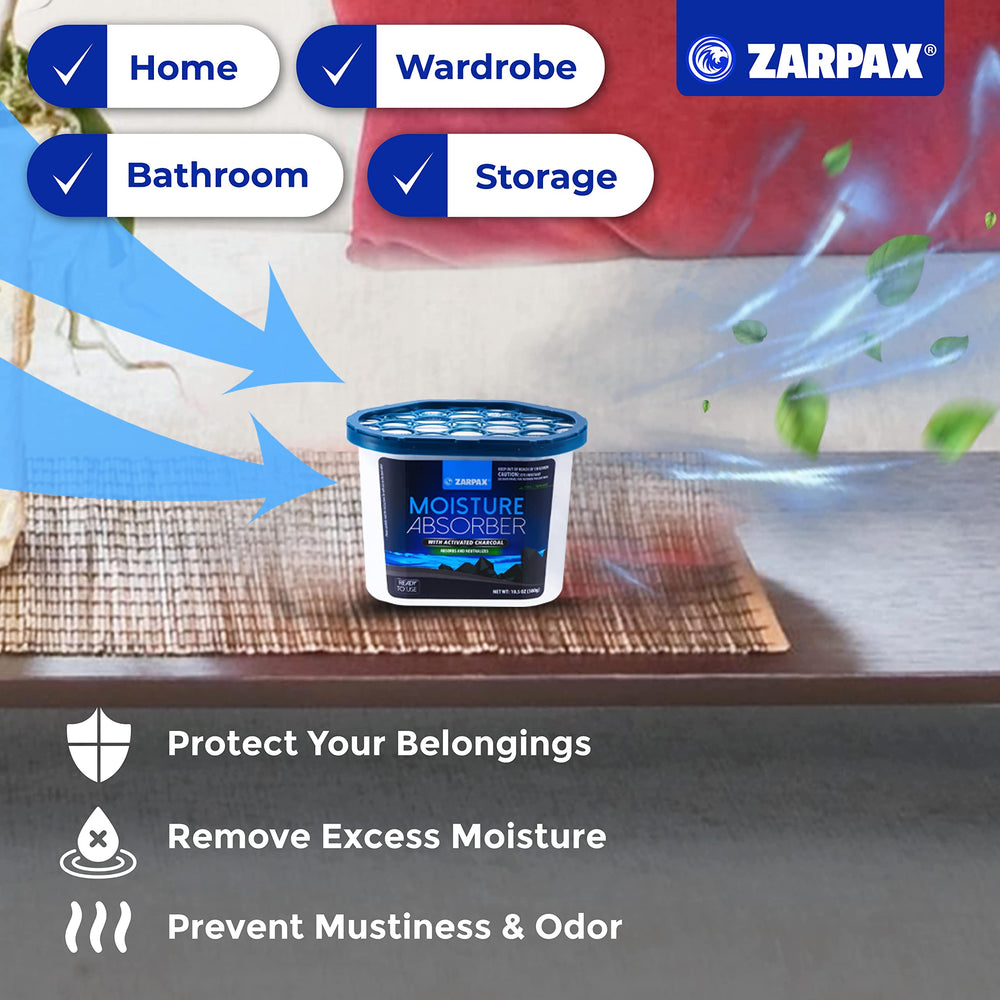 Zarpax activated charcoal layer close-up demonstrating odor-absorbing action