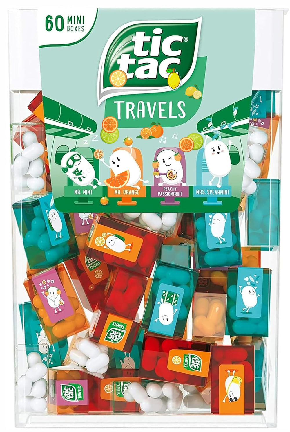 ZAYKIR front of box showing 60 mini packs and flavor variety for easy sharing