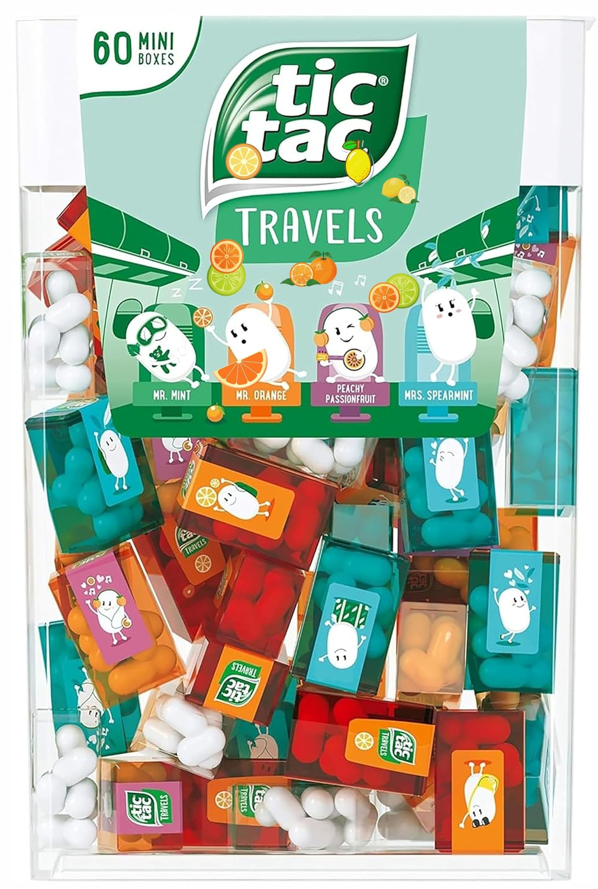 ZAYKIR front of box showing 60 mini packs and flavor variety for easy sharing