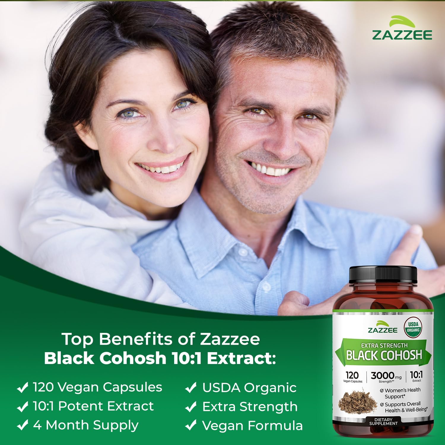 zazzee supplement facts label displaying potency and ingredient transparency