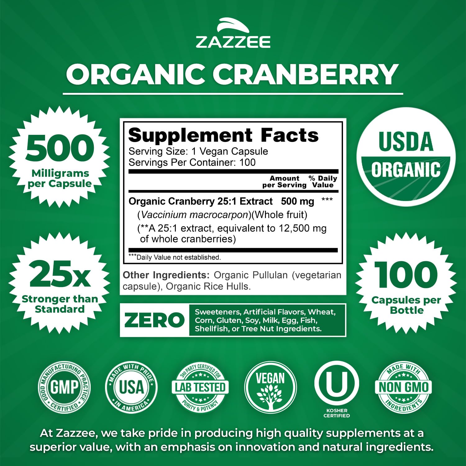Zazzee capsules scattered on wood table illustrating easy daily use