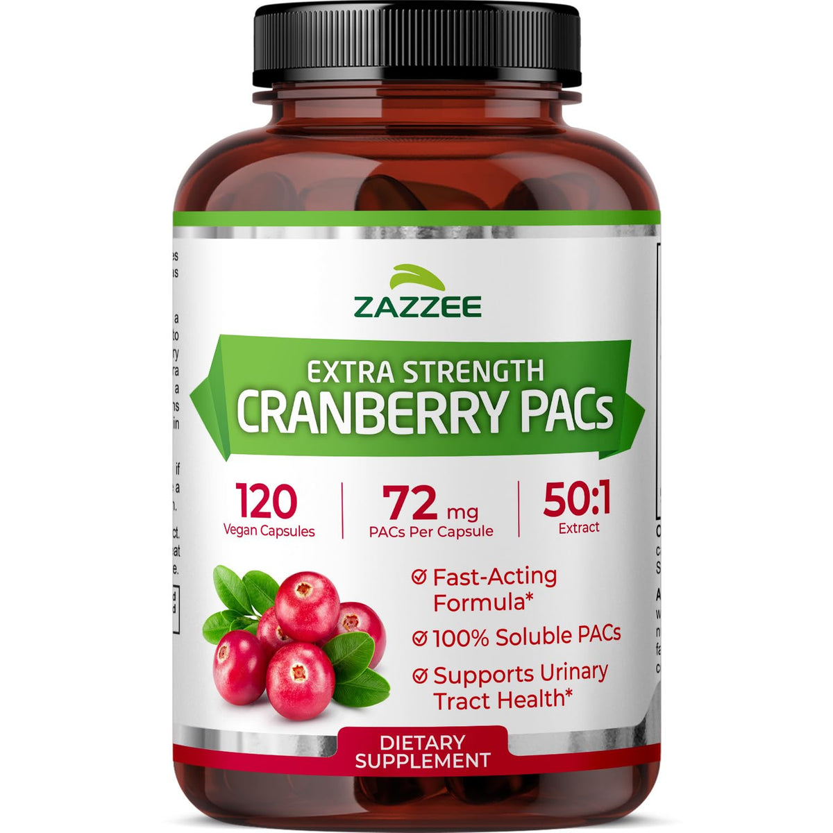 zazzee front packaging showing bottle and label benefit clear potency