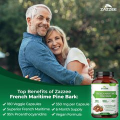 Zazzee open bottle with capsules spilling to show generous count