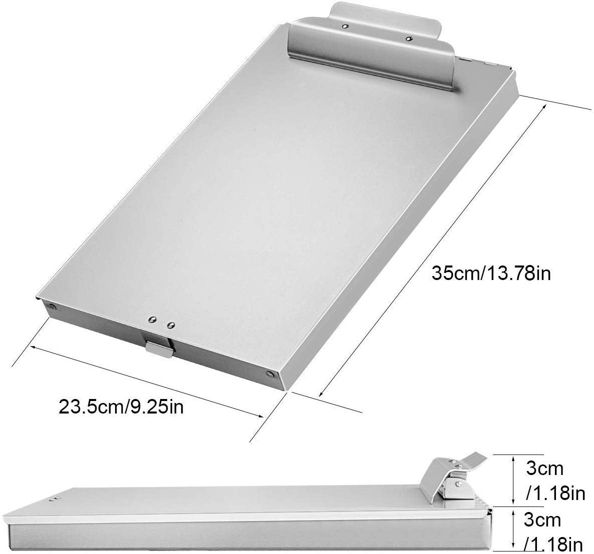 ZCZN clipboard opened to show internal storage with papers and phone neatly organized