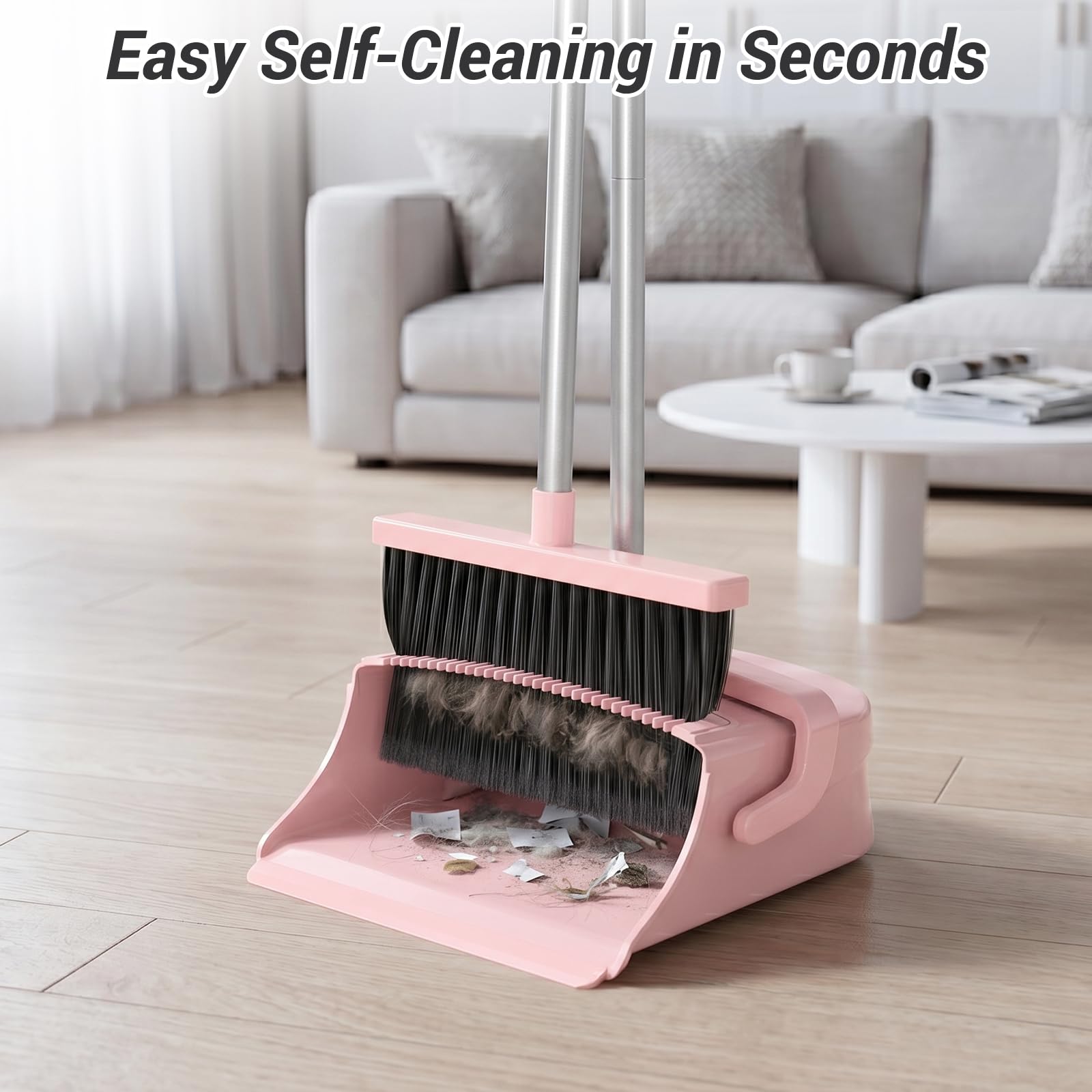Zeawec adjustable handle demonstrating ergonomic height for less bending