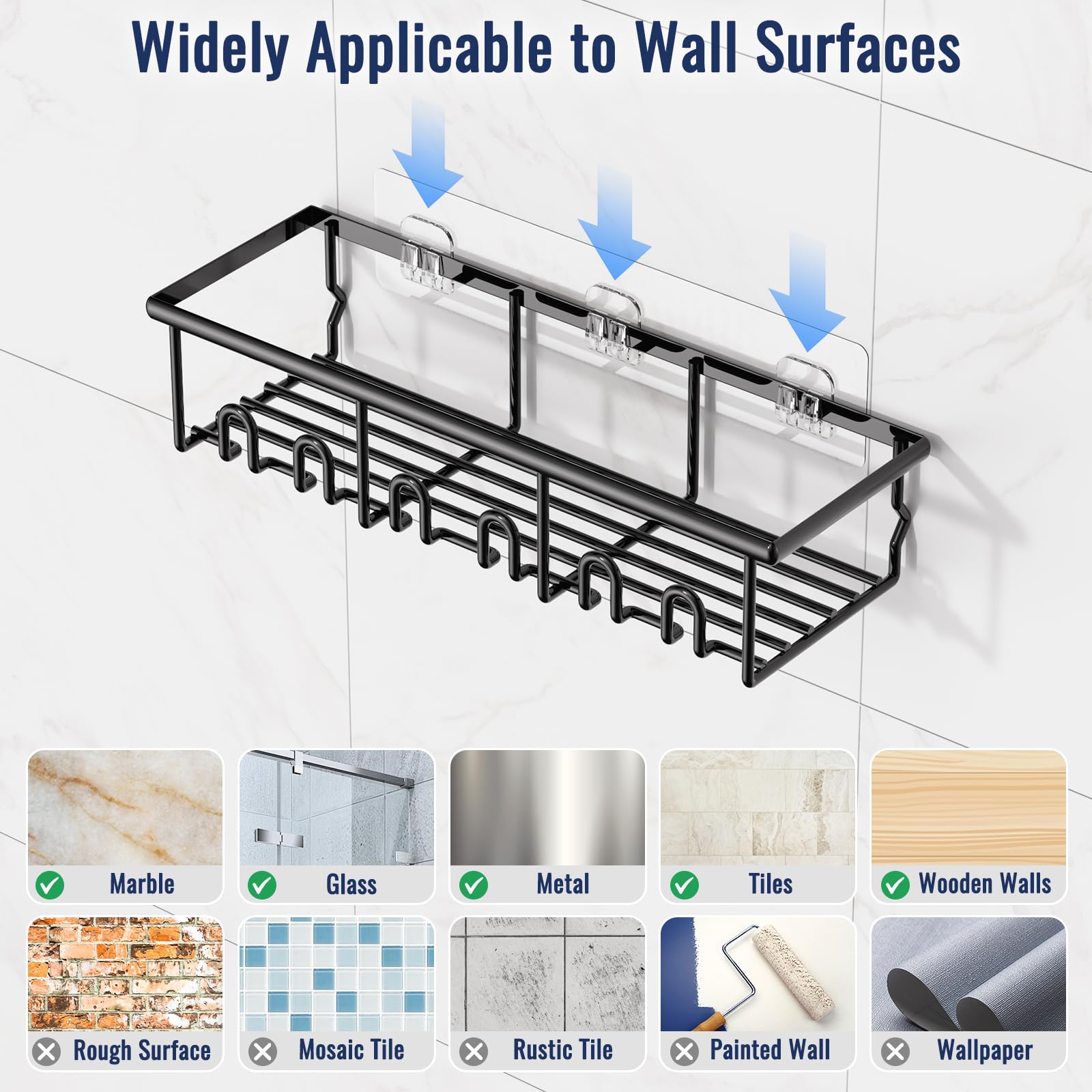 zeawec adhesive hook attached to tile showing strong hold benefit