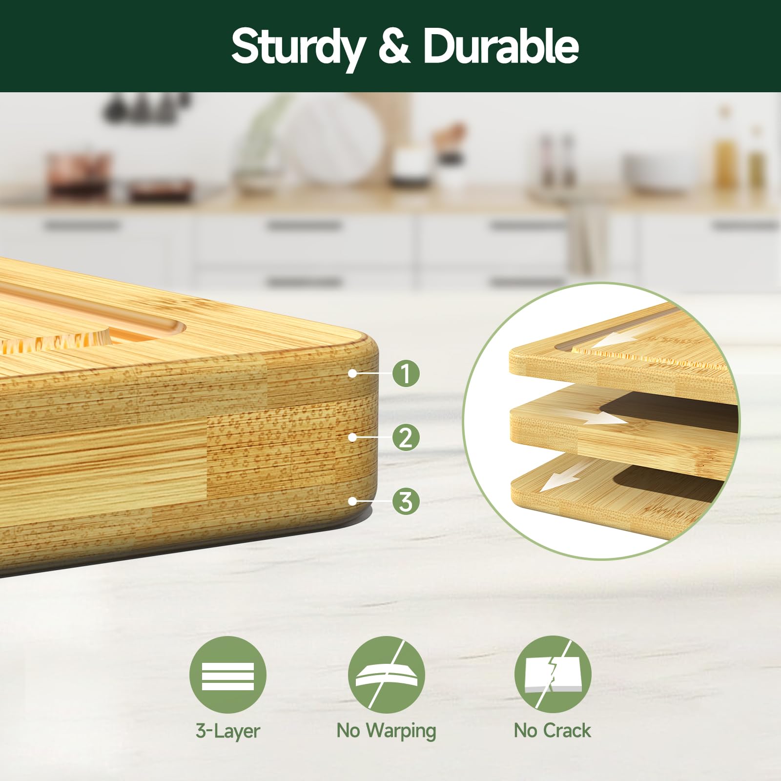 zeawec deep juice groove detail capturing liquids to protect countertops and reduce mess