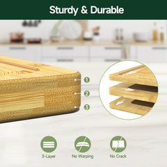 zeawec deep juice groove detail capturing liquids to protect countertops and reduce mess