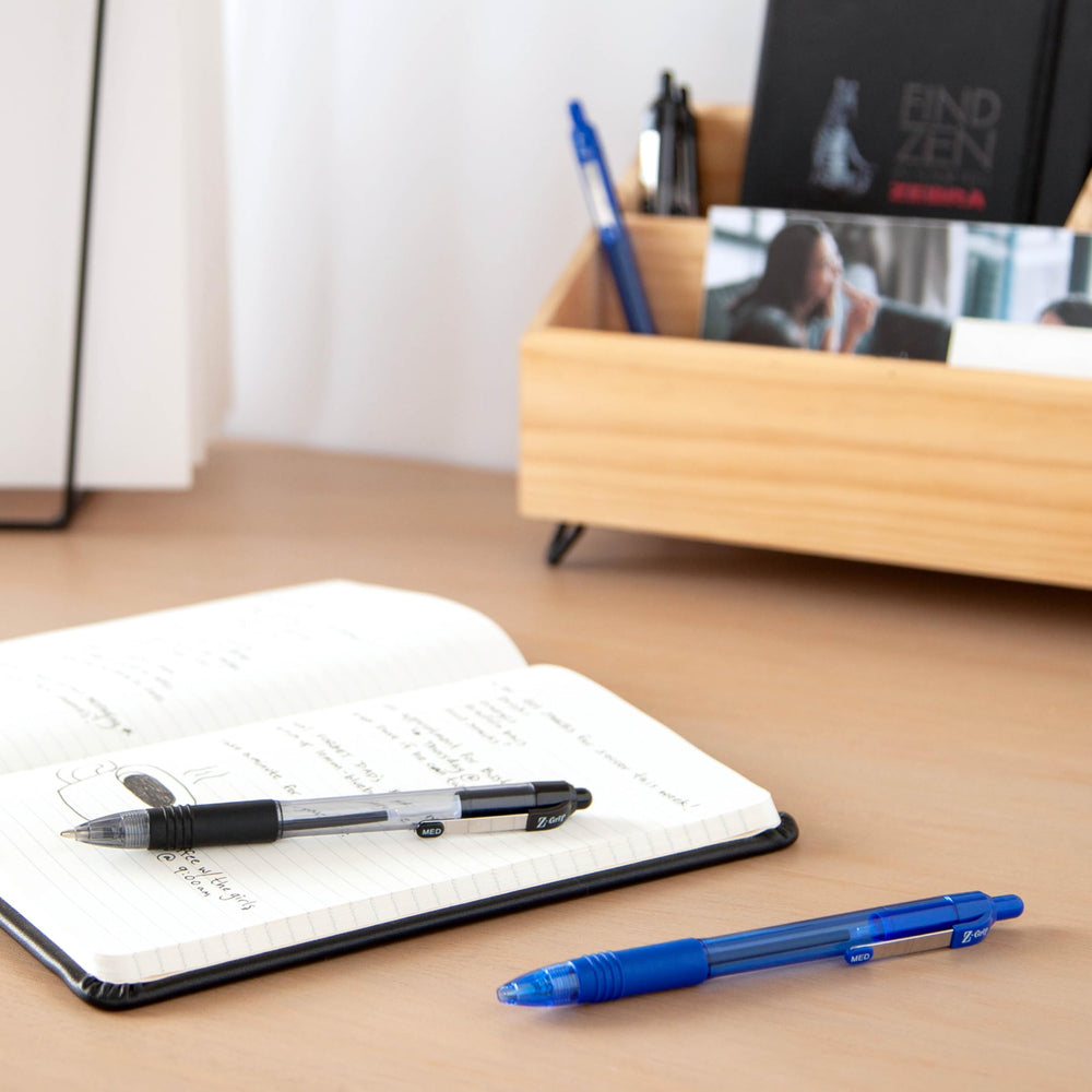Zebra Pen on classroom desk illustrating reliable school supplies