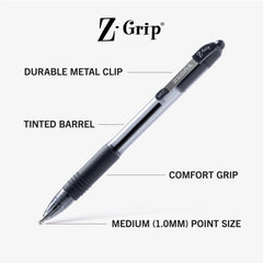 Zebra Pen tip writing sample demonstrating smooth black ink