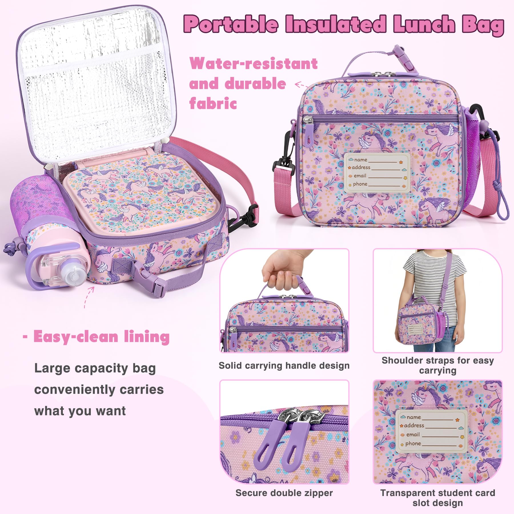 Zeekala insulated lunch bag lifestyle shot easy-to-carry and stain resistant
