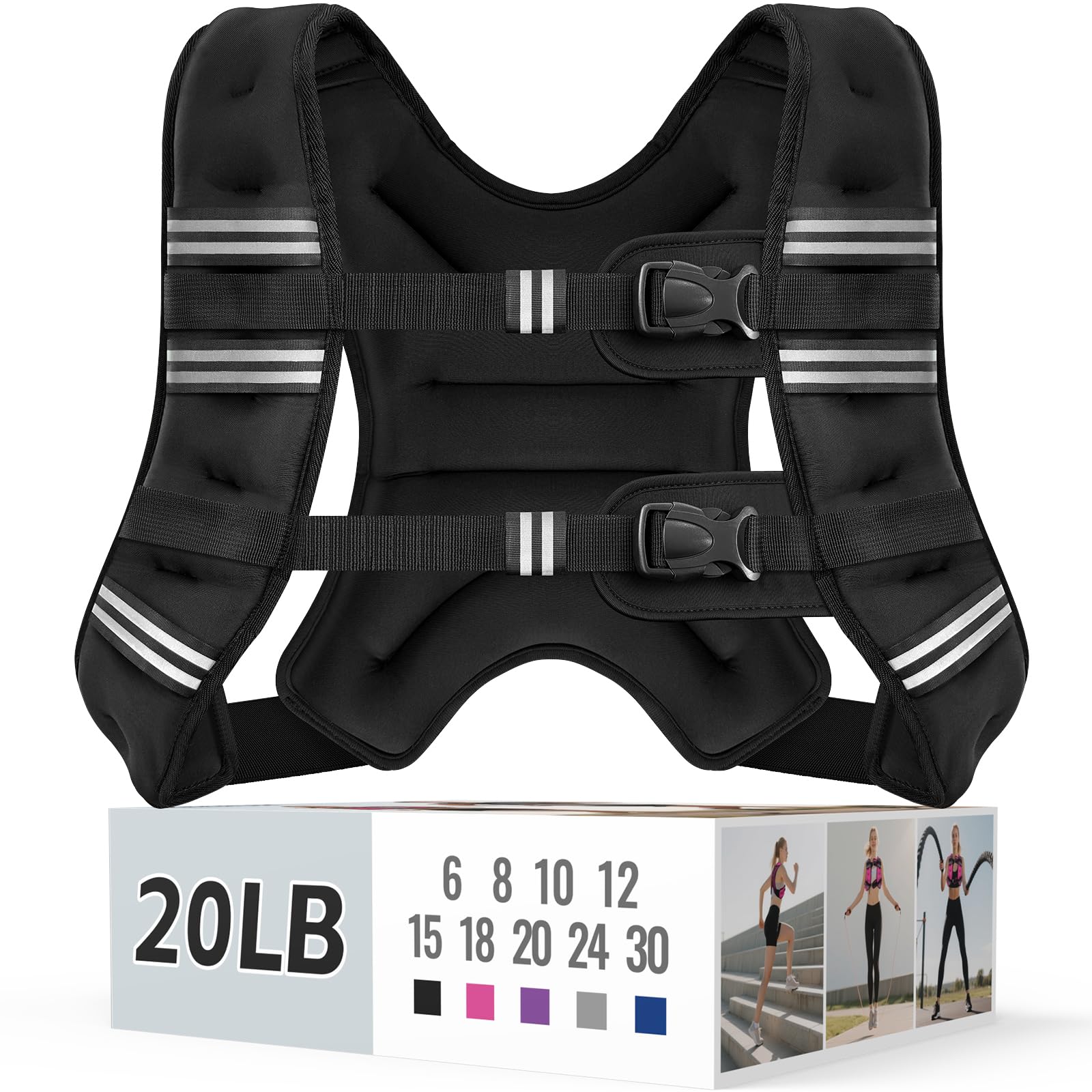 zeerun vest front view showing slim profile and balanced load benefit