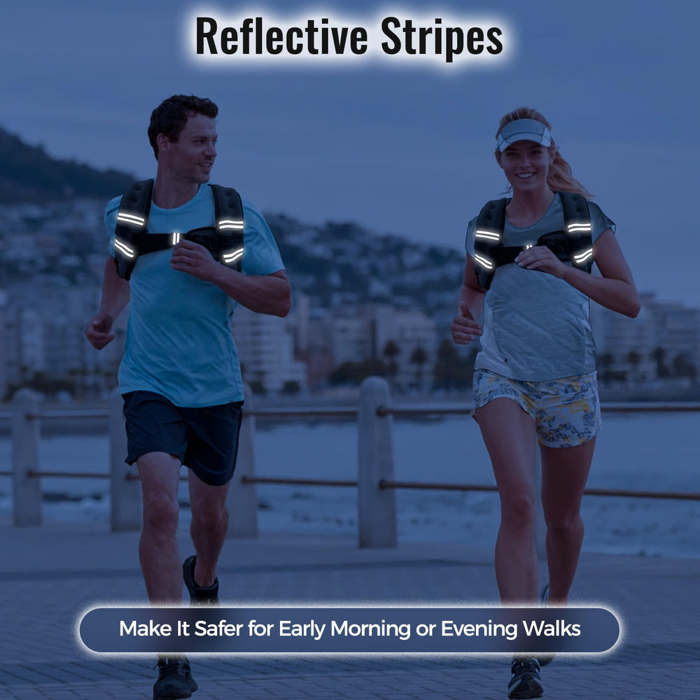 Zeerun vest worn while walking to increase calorie burn and endurance