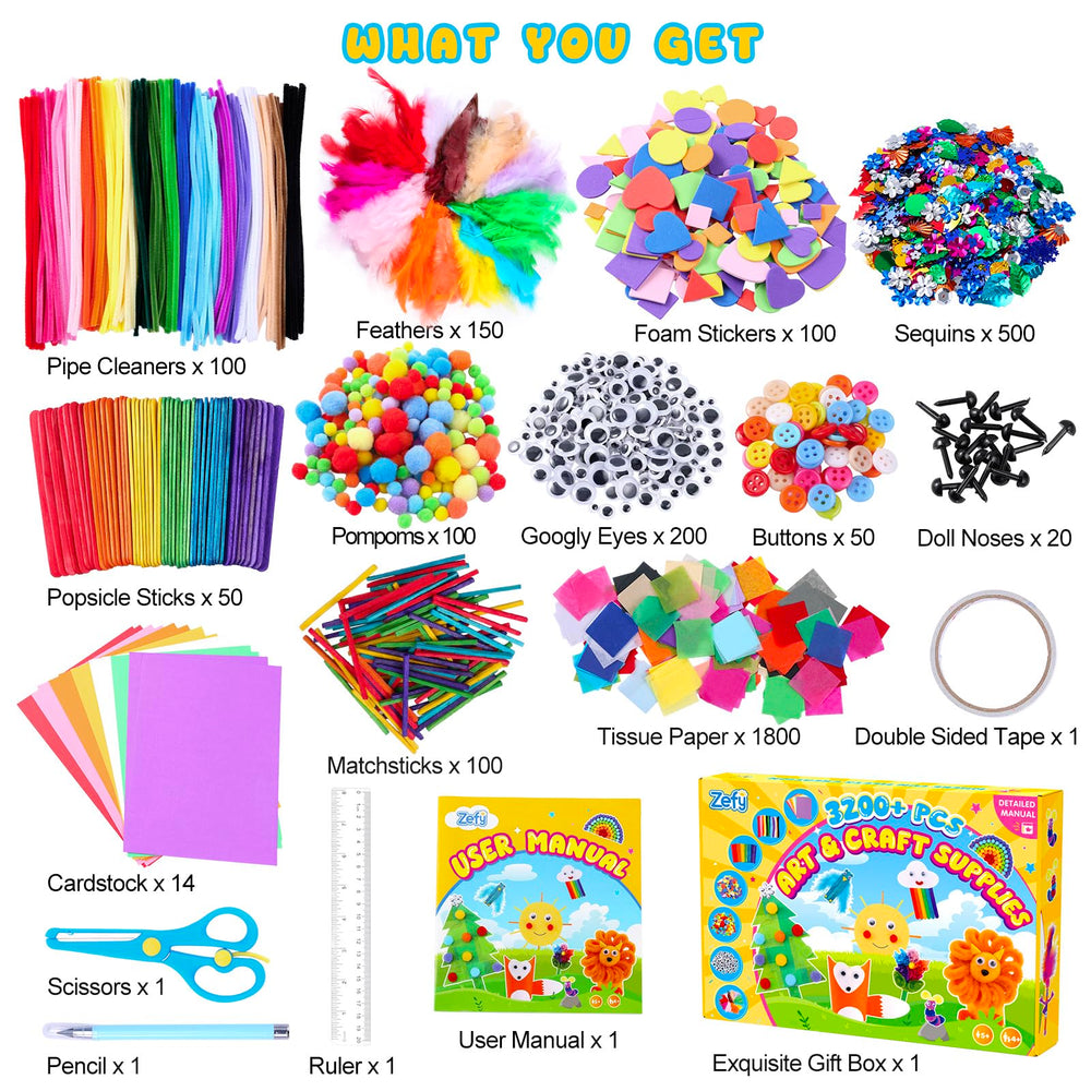 Zefy contents laid out displaying colorful supplies and clear compartments for fast access