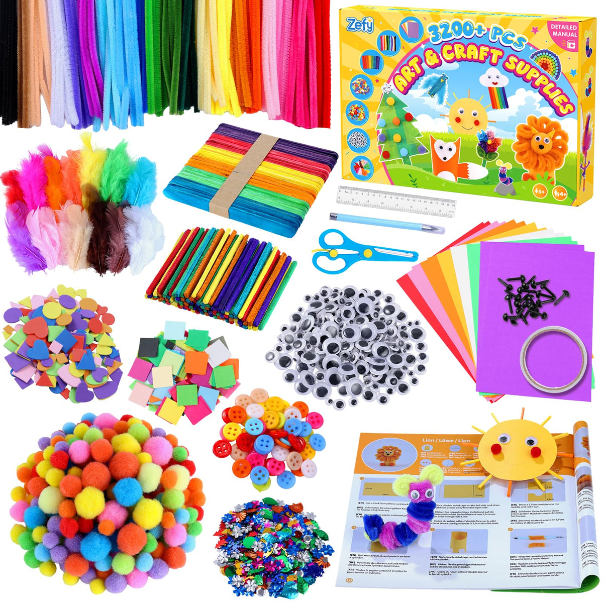 Zefy front packaging showing complete craft kit and organized gift box for easy gifting