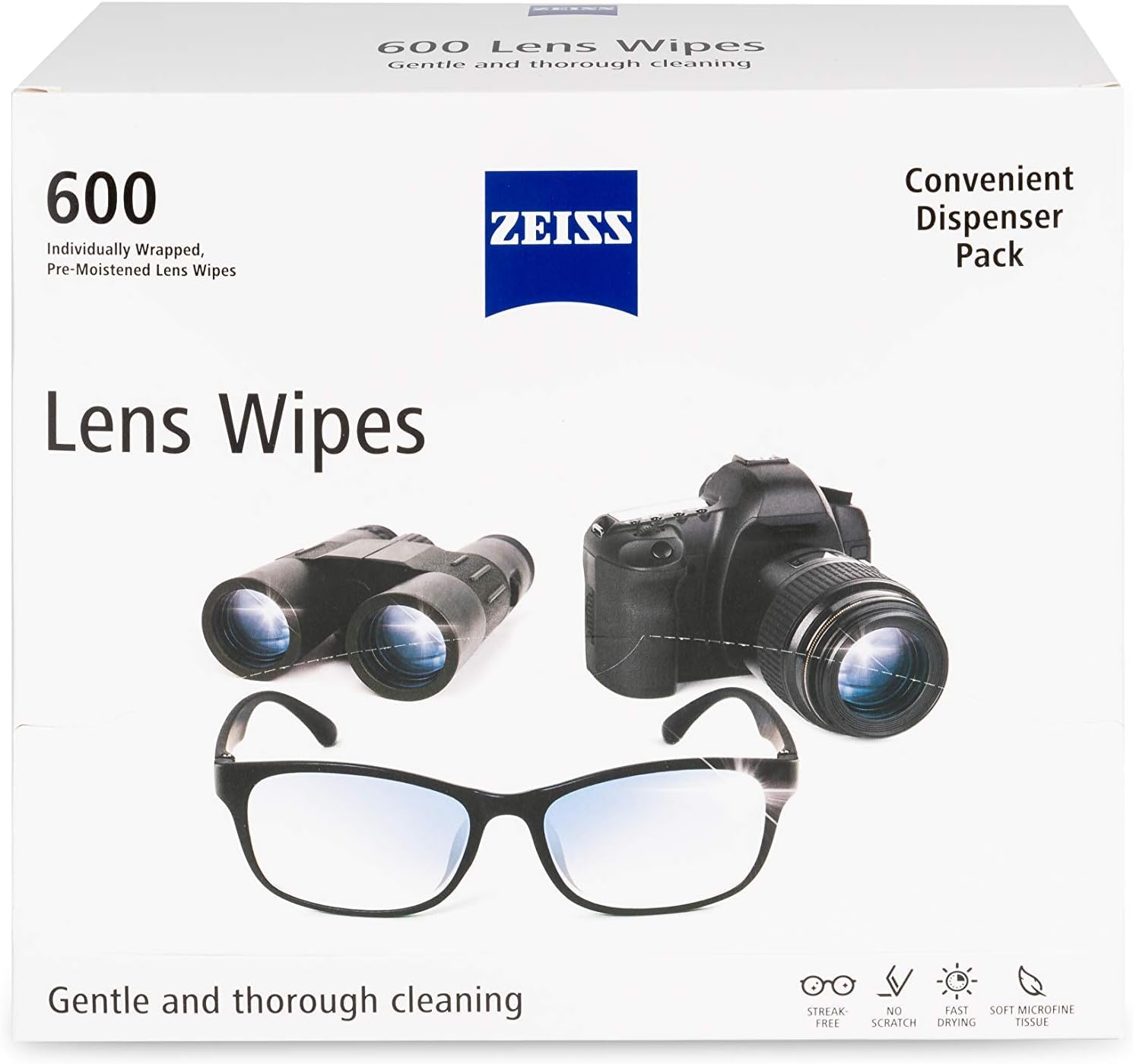 ZEISS front packaging showing 600-count supply and compact value