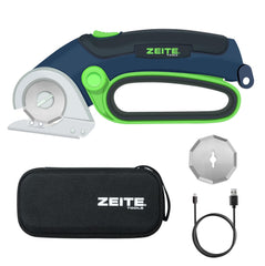 ZEITE front view of cordless electric scissors showing compact cutter and controls, improves efficiency