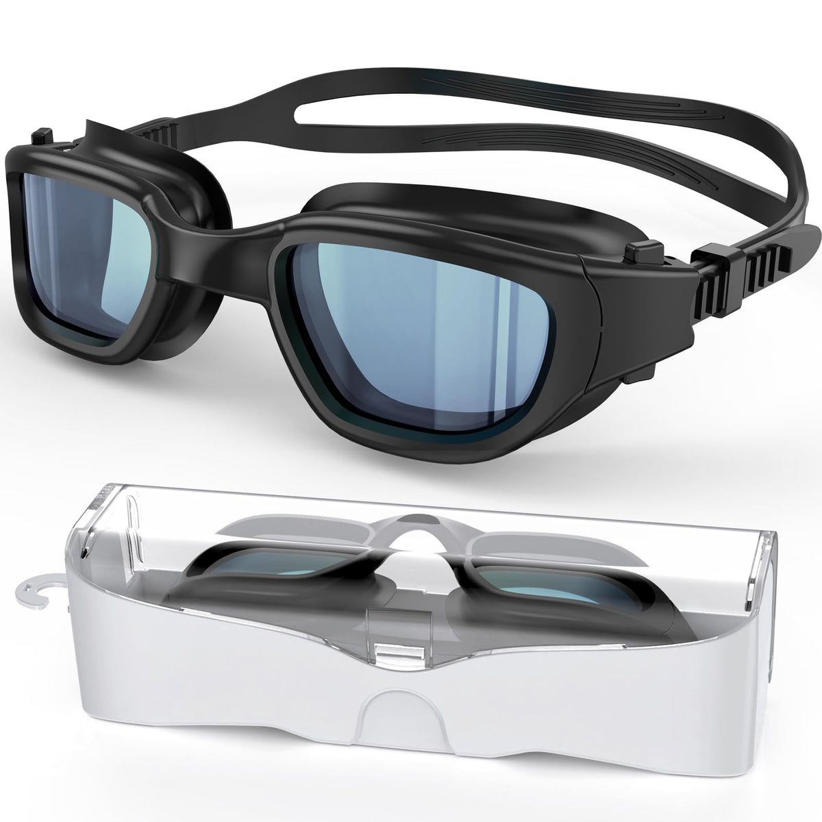 Zeligerstar front view of polarized goggles showing clear lens benefit