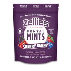 Zellie's tub front view showing cherry berry packaging and large count benefit