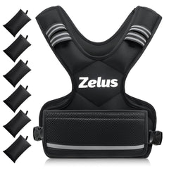 ZELUS vest front view showing snug fit and balanced load for efficient workouts