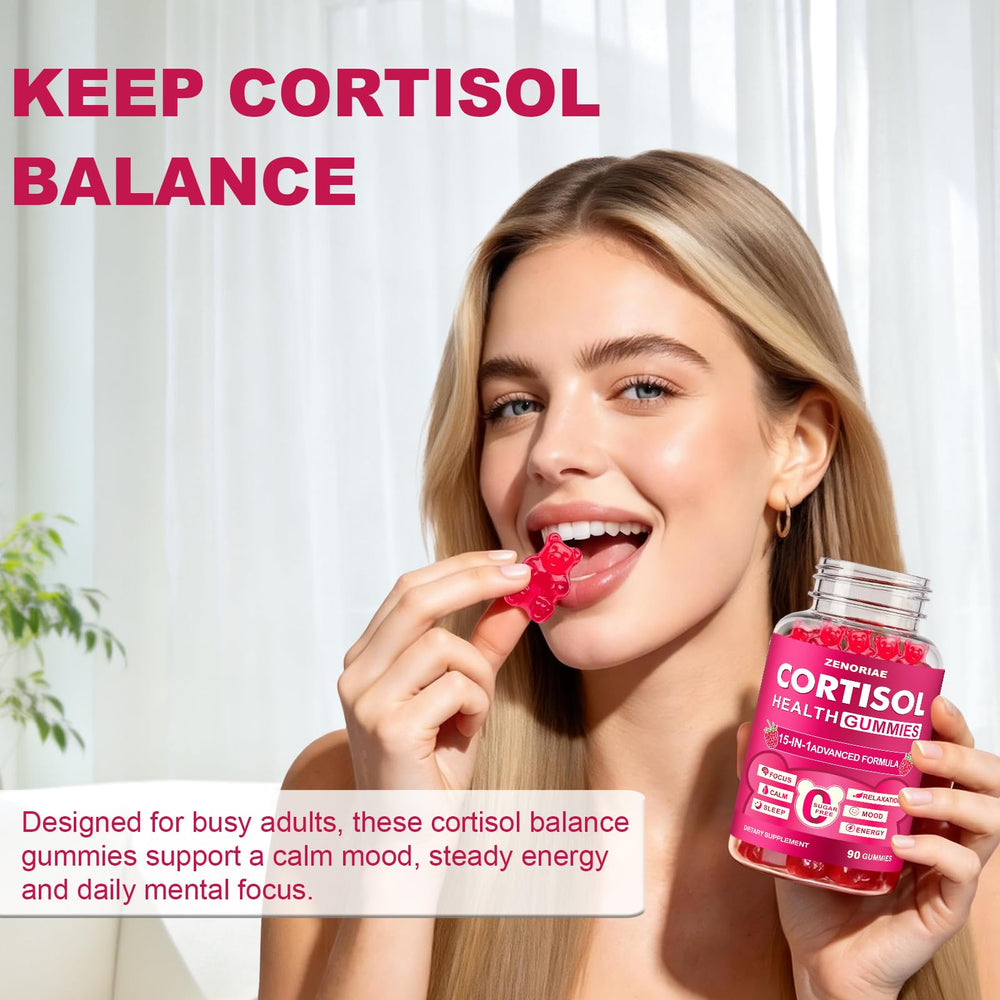 ZENORIAE natural ingredients layout with herbs to showcase blend benefit