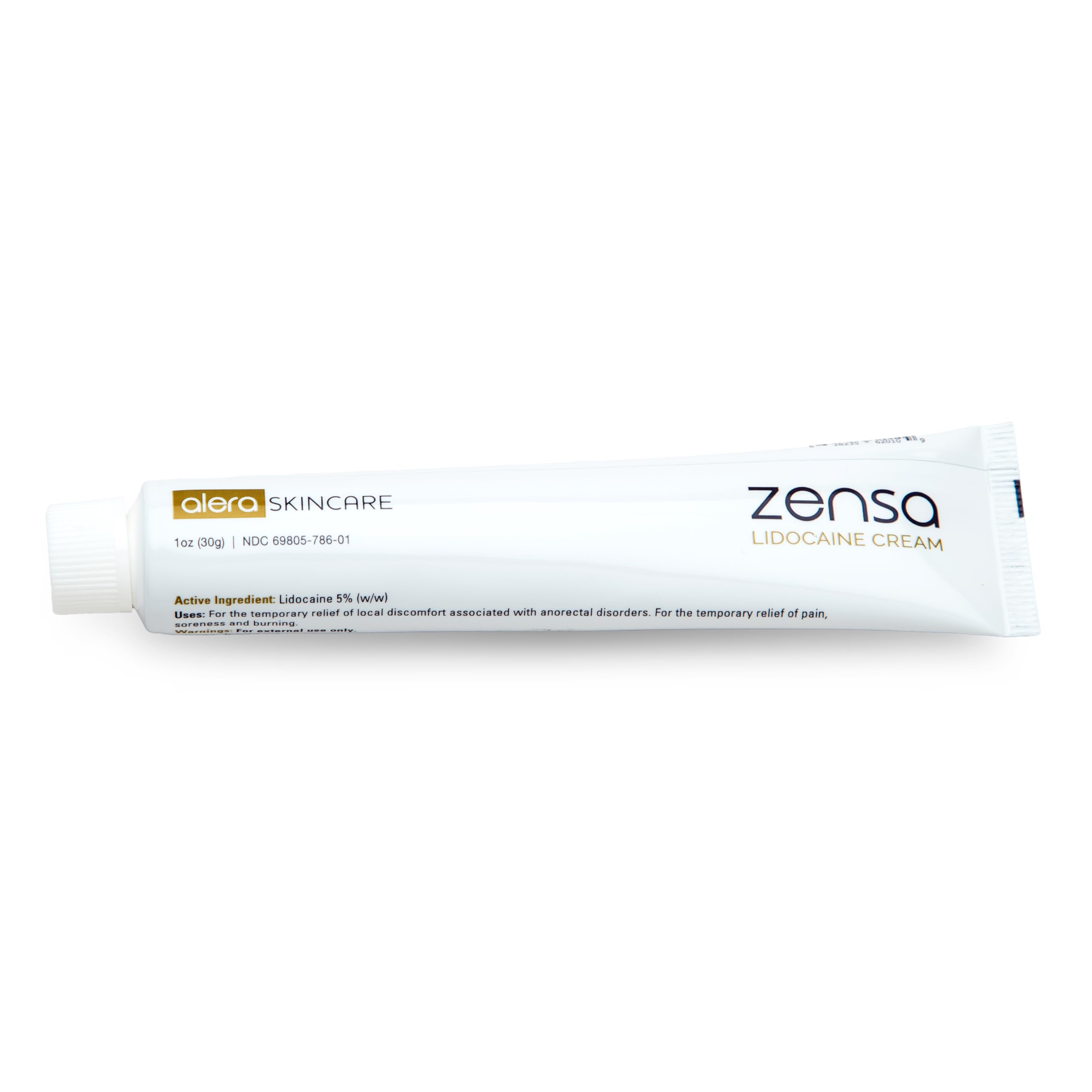 Zensa box and tube with NDC visible aiding accurate product identification benefit