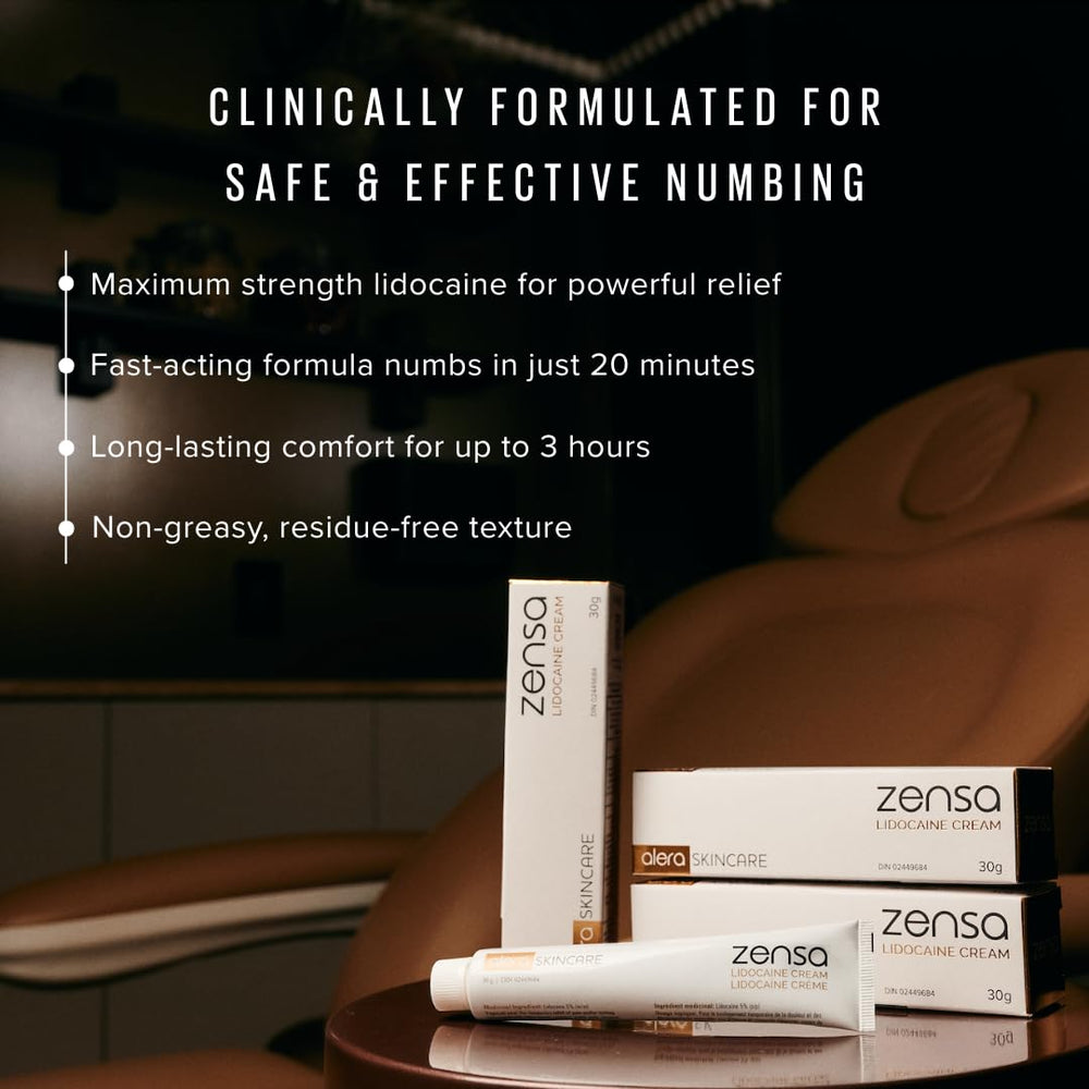 Zensa ingredient label showing vitamin E to support skin comfort benefit