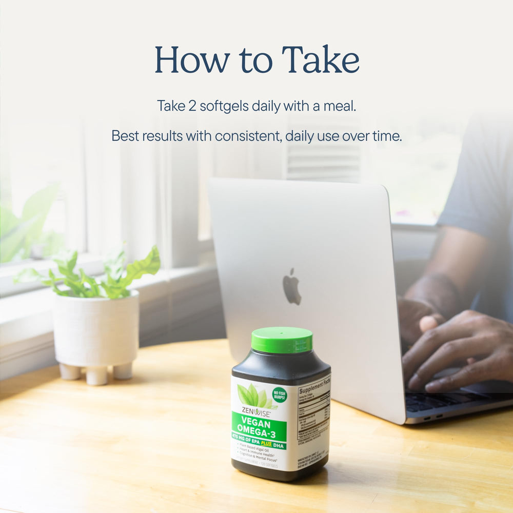 Zenwise Health supplement facts label detail showing EPA and DHA amounts