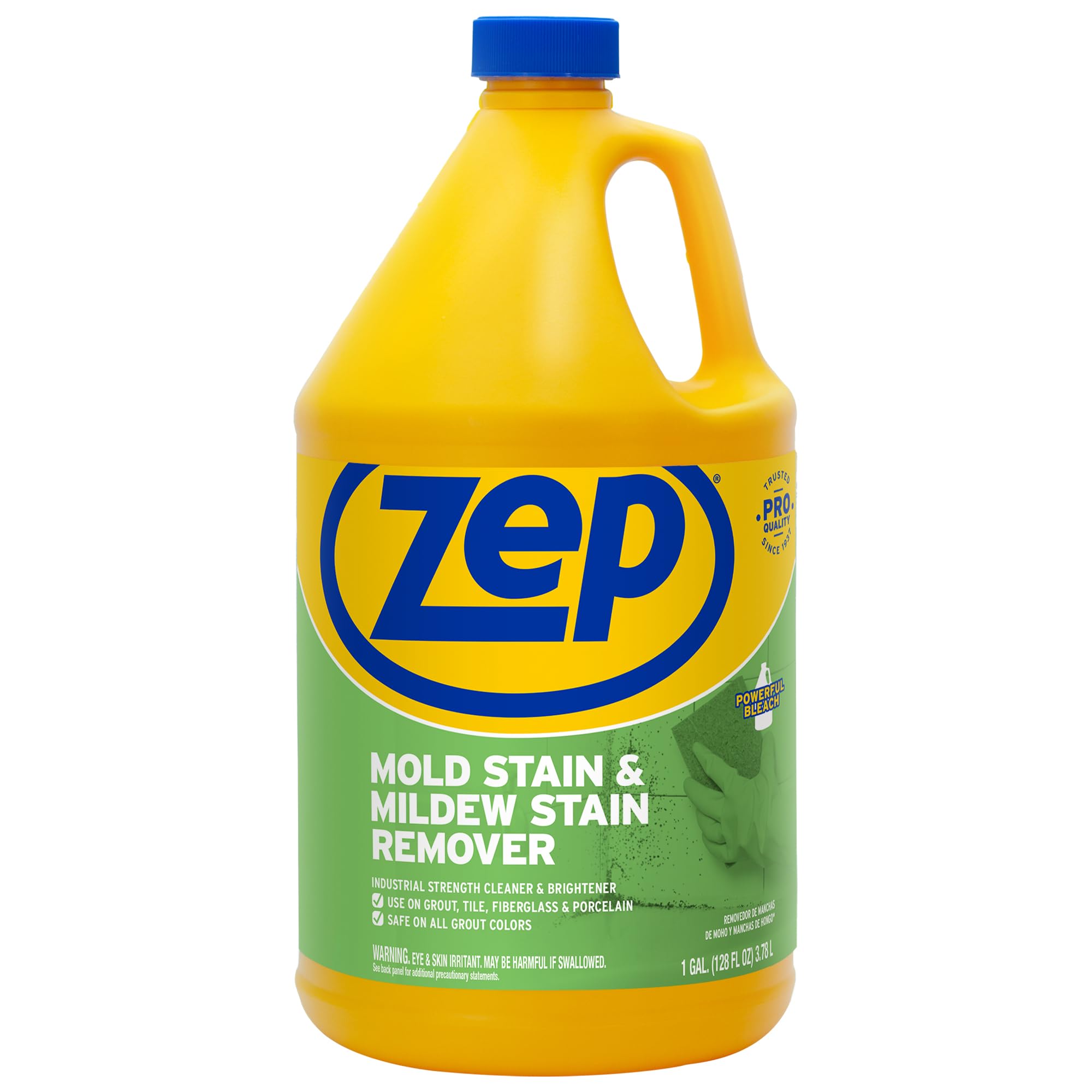 Zep gallon held by hand to show size and supply benefit for professionals