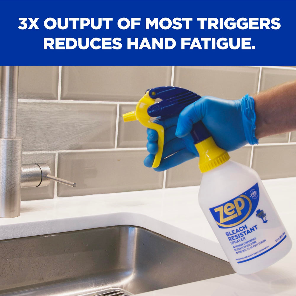 Zep sprayer used by janitor in commercial setting for efficient cleaning