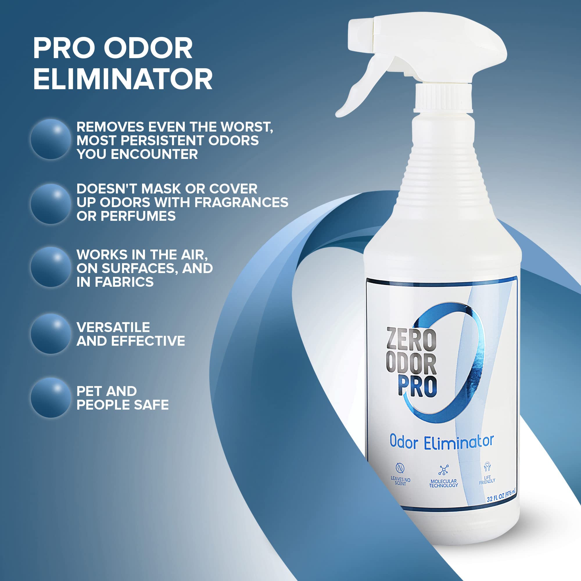 Zero Odor Pro on janitorial cart illustrating professional use and time-saving benefit