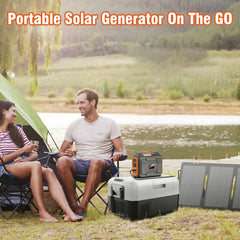 ZeroKor 60W solar panel folded for easy transport and compact storage benefit