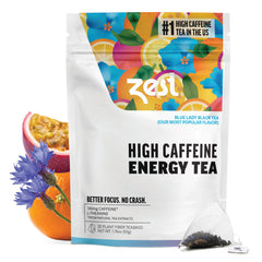 ZEST front packaging showing bold Blue Lady design and benefits
