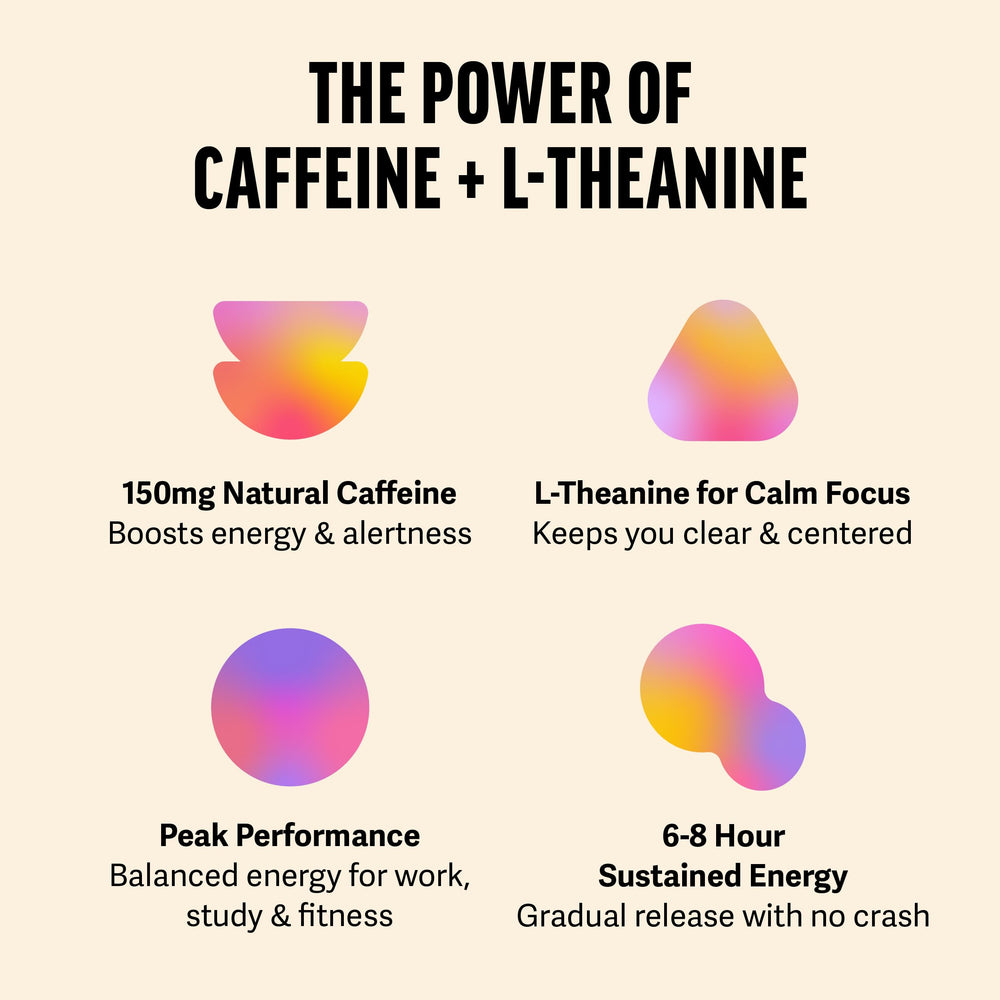 ZEST packaging label close-up listing caffeine amount and clean ingredients