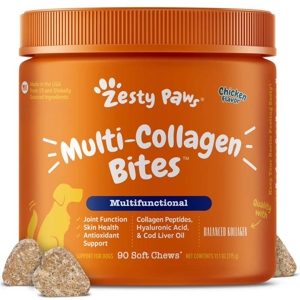 Zesty Paws front packaging showing product name and benefits