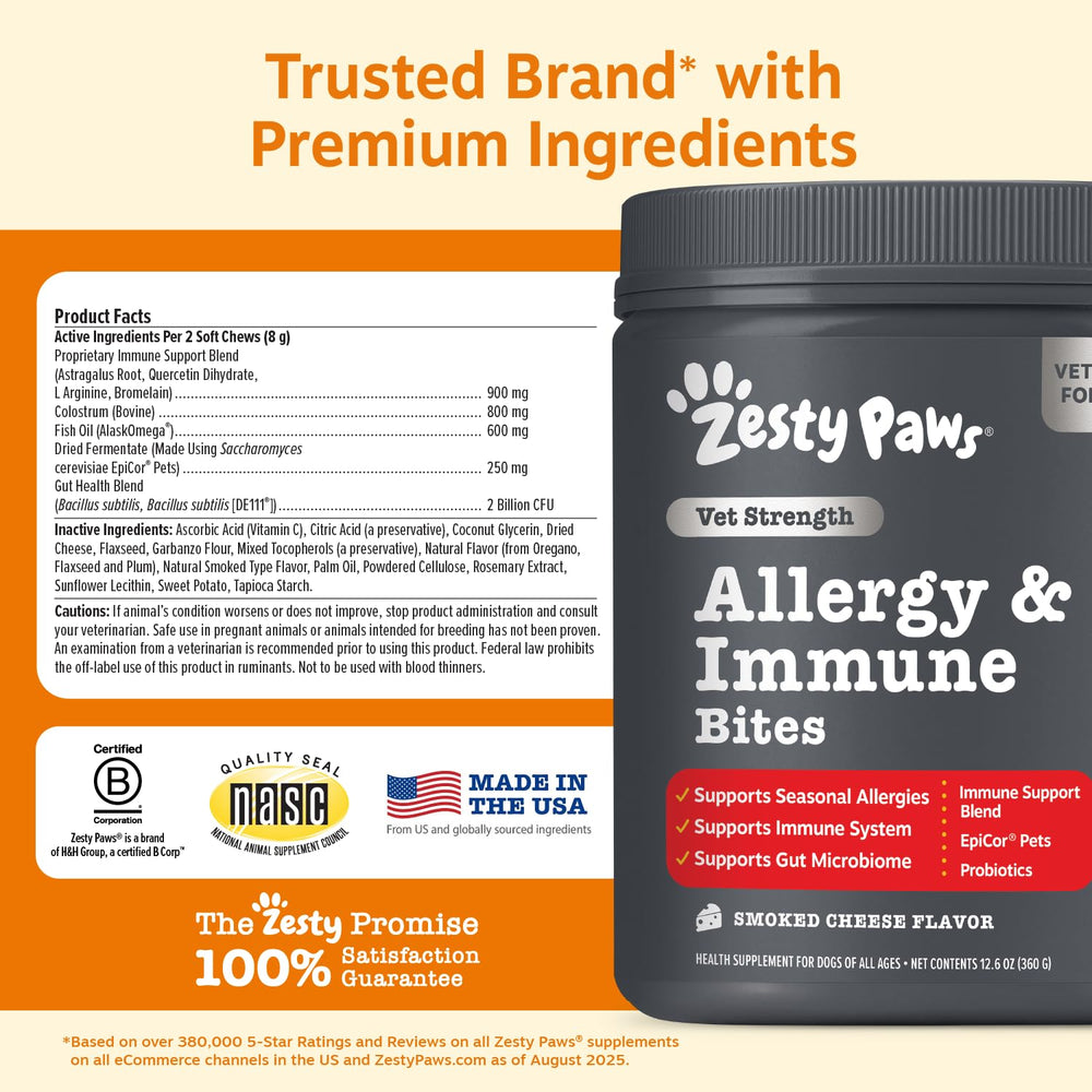 Zesty Paws probiotic illustration supporting digestive balance