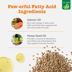Zesty Paws oil close up texture highlighting smooth, mixable consistency