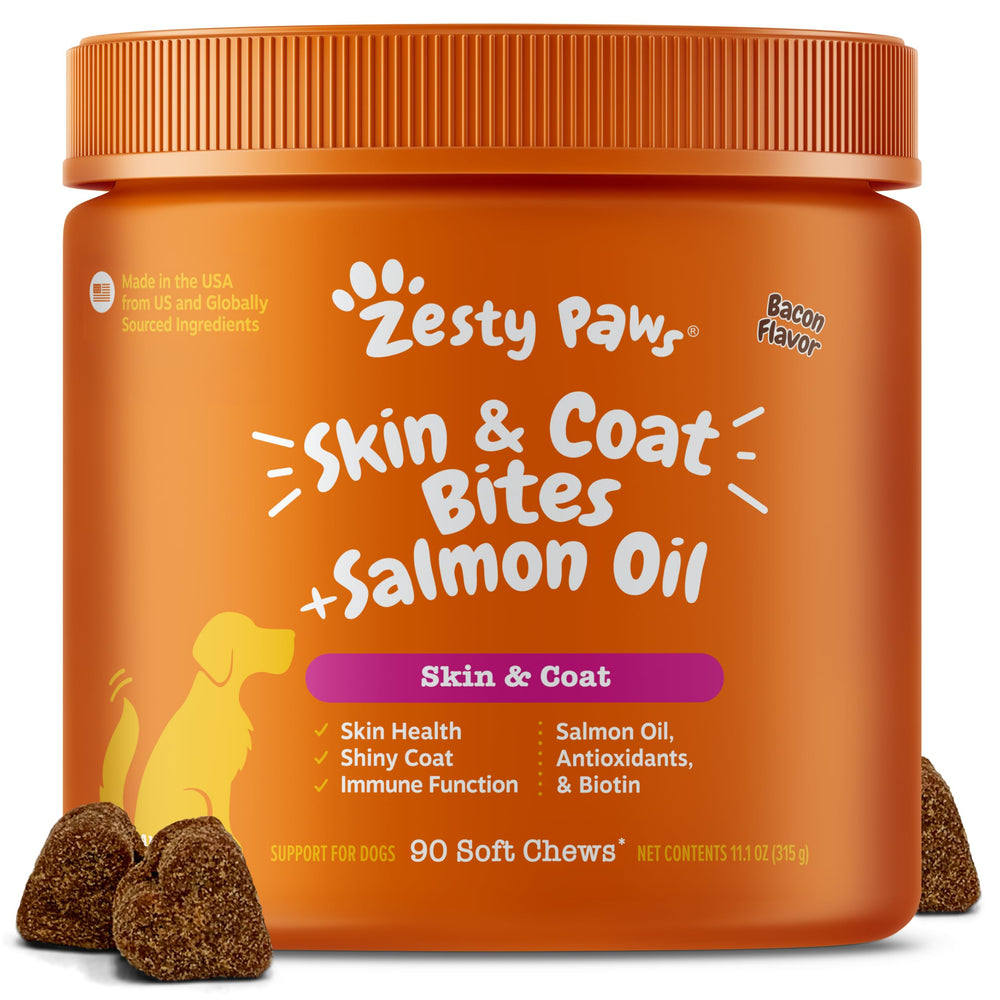 Zesty Paws front packaging showing jar and brand for quick identification and benefits