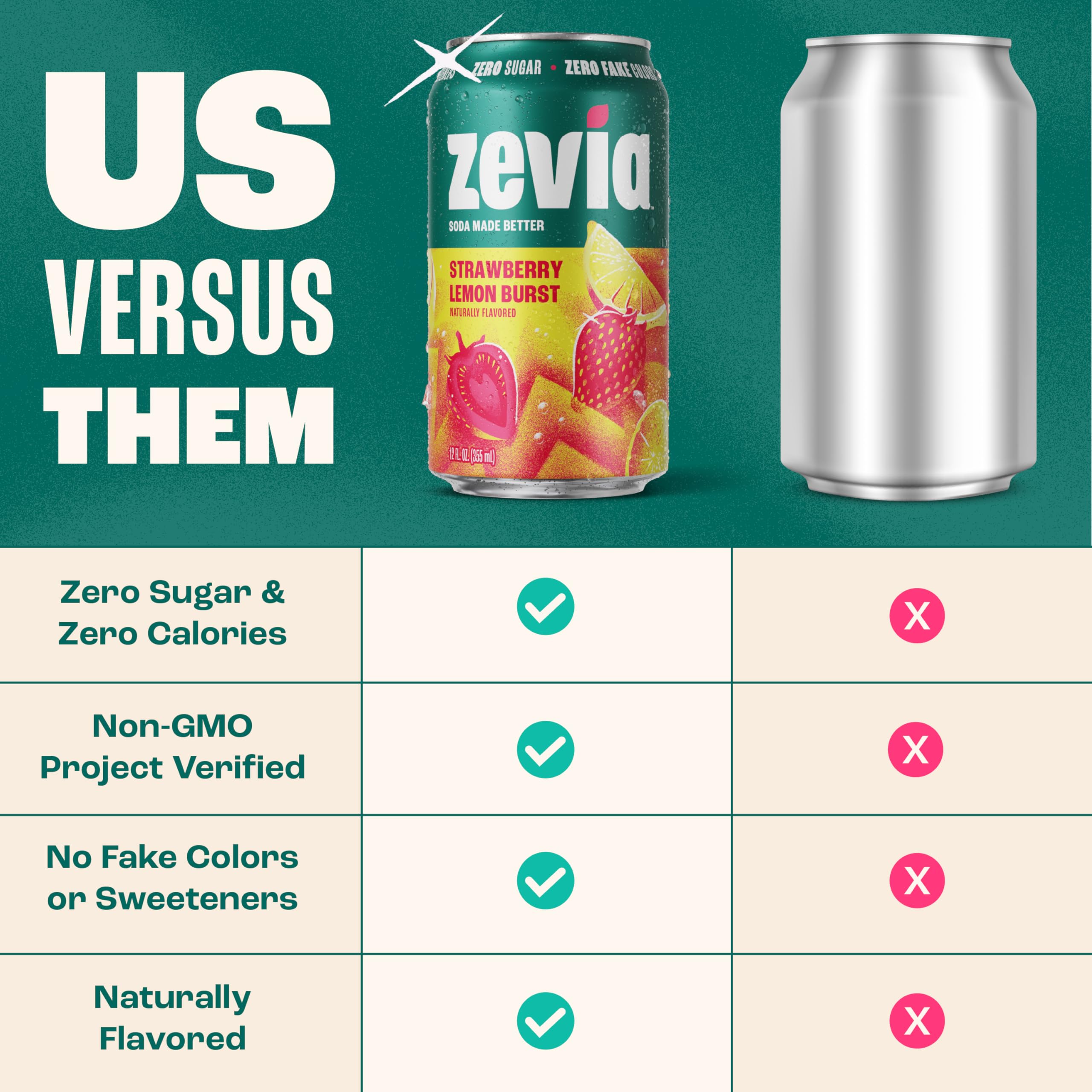 Zevia Orange Soda can angled to display branding and vibrant citrus look
