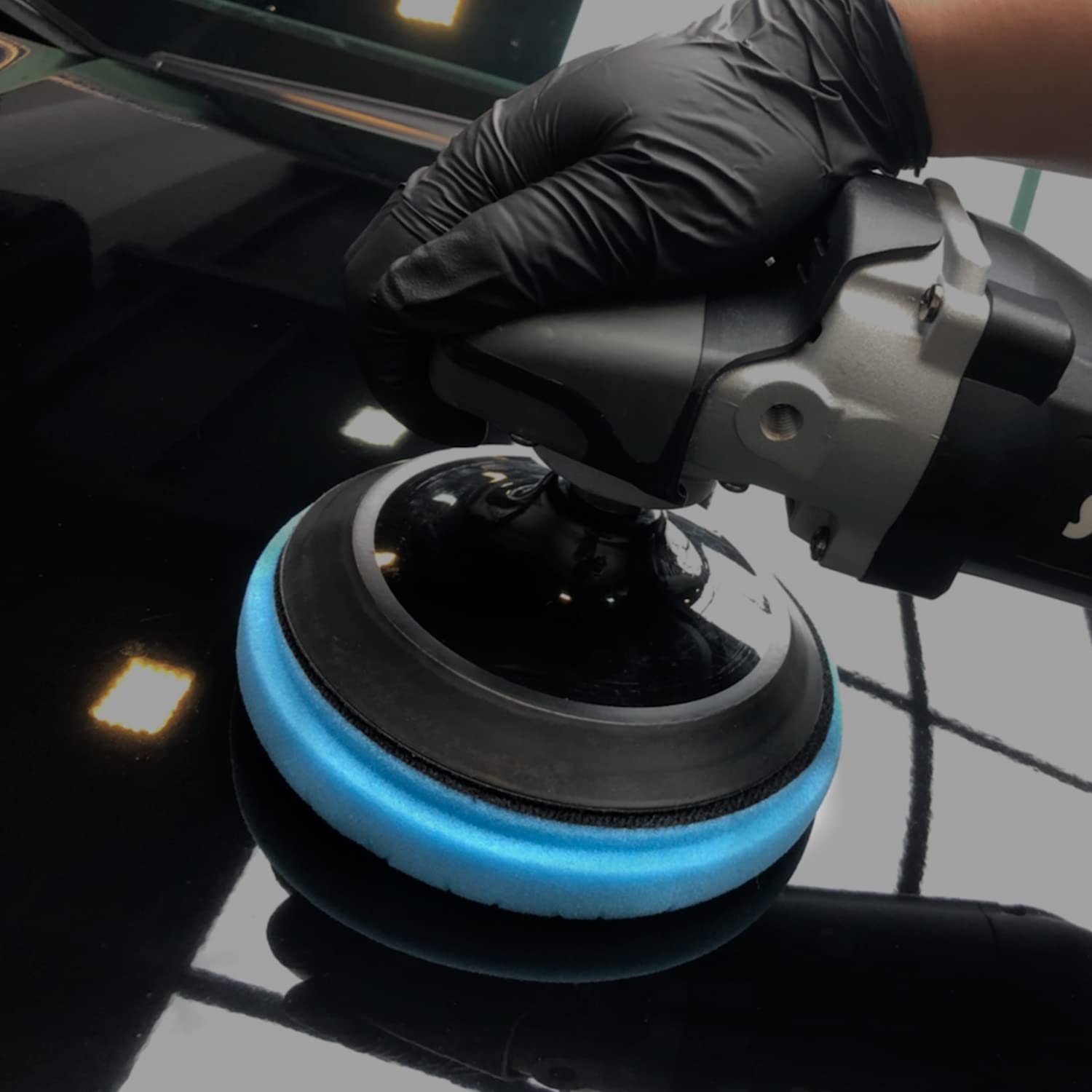 ZFE pad size comparison with hand holding pad illustrating 6 inch scale and grip