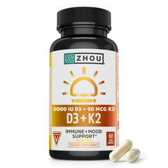 ZHOU front packaging showing supplement bottle and clear label benefit clarity