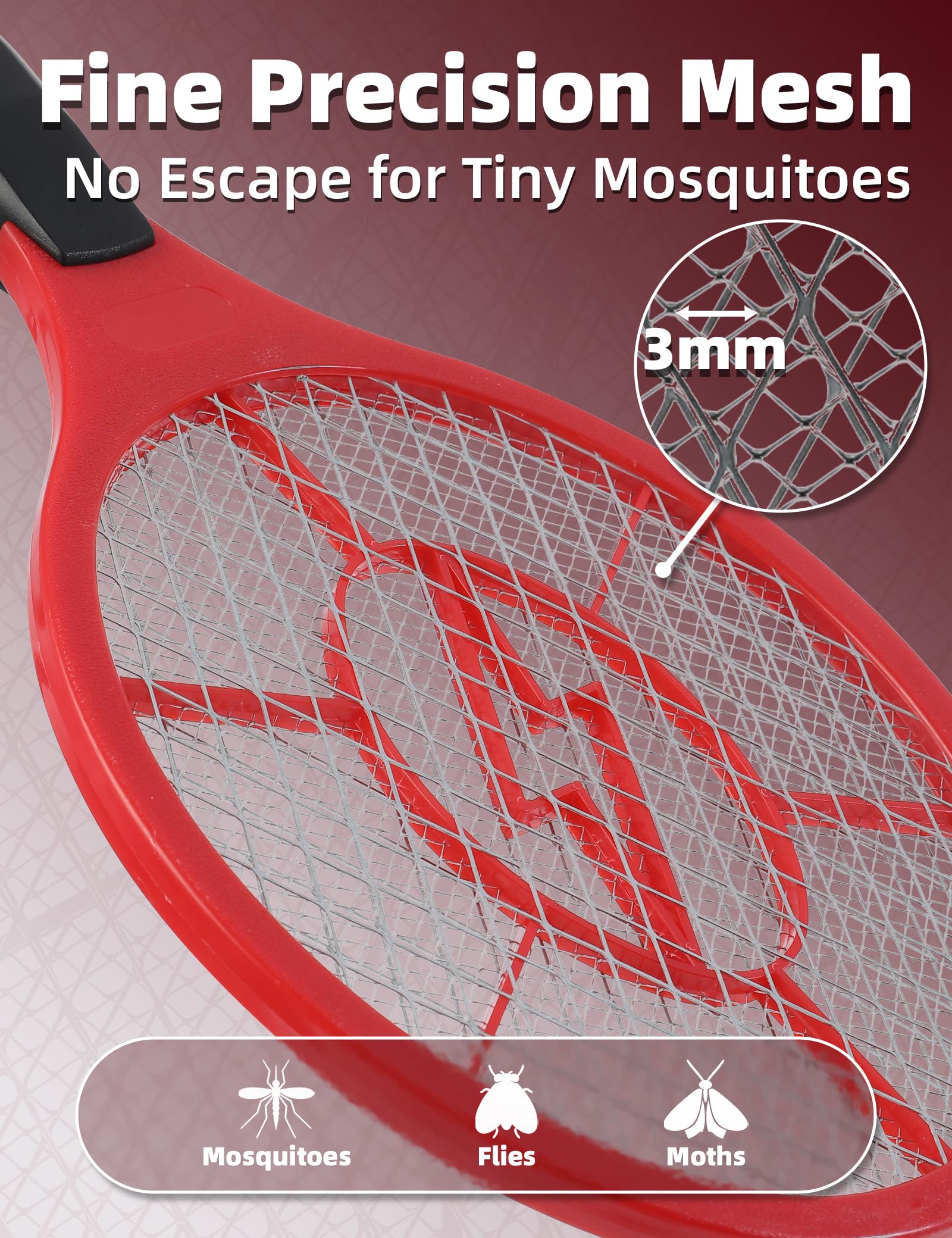 ZHOU HE inner charged grid detail showing effective insect zapping capability
