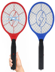 ZHOU HE front view of red and blue rackets showing compact design and portability